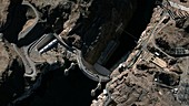 Hoover Dam,satellite image