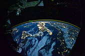 Italy at night,ISS image