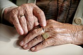 Elderly woman's hands