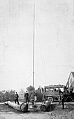 Telescopic portable radio mast,1914