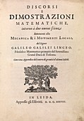 Galileo's Two New Sciences,1638