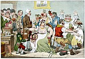 Smallpox vaccination,satirical artwork
