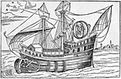 Ship with gimballed chair,16th cent