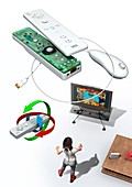 Wireless home video game system