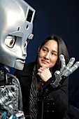 Humanoid social robot interacting