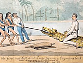 1826 Naturalist Charles Waterton & caiman