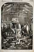 1853 First Dinosaur models Crystal Palace