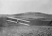 Chanute glider test flight,1890s