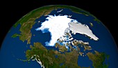 Arctic ice minimum extent,2009