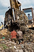 Rubbish dump workers,Asia