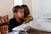 Children's computer class,Tanzania
