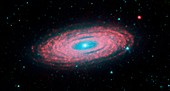 Spiral galaxy NGC 2841,infrared image