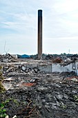 Chemical factory demolition