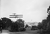 Harry Atwood landing at the White House