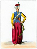 Ottoman Turkish officer,artwork