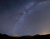 Milky Way and Meteor