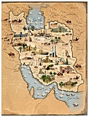 Iran,pictorial map