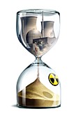 Nuclear hourglass,conceptual image