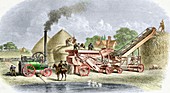 19th Century Steam Thrashing Machinery