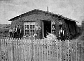 Sod house,USA,1886