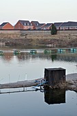 Toxic waste lagoon near to houses