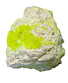 Sulphur mineral crystal