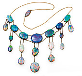 Opal gem necklace