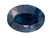 Indicolite tourmaline faceted stone