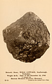British meteorite,museum postcard