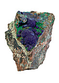 Azurite copper ore stone