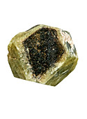 Garnet crystal and rock