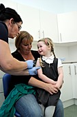 Immunization of a young girl
