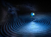 Earth and gravity waves,artwork