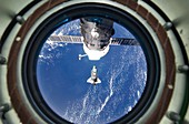 Discovery approaching the ISS,STS-133