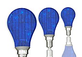 Solar-powered lights,conceptual image