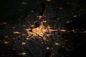 Montreal at night from space,ISS image