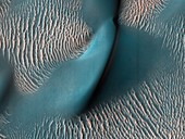 Sand dunes on Mars,satellite image