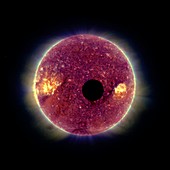 Moon transiting the Sun,STEREO image