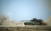 M1A1 Abrams tank firing a missile