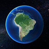 Human presence over South America