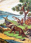 1888 Megalosaurus,Dryptosaurus dinosaurs