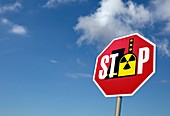 Stop nuclear power,conceptual artwork