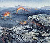 Palaeocene volcanic landscape