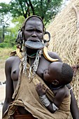 Mursi tribe woman Ethiopi