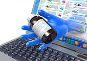 Buying medicines online,conceptual image