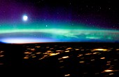 Northern lights from space