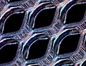 Perforated steel sheet,light micrograph