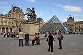 Louvre museum courtyard,Paris