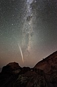 Comet Lovejoy and the Milky Way