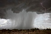 Lightning during desert storm